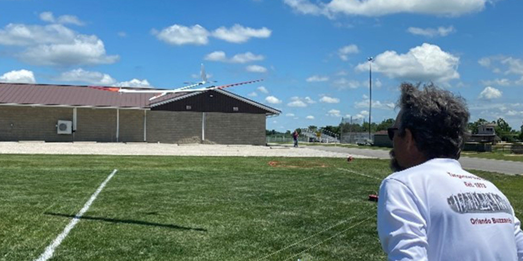 Here is Ed landing after getting his 10K! It took about 1.5 hours to complete the task!