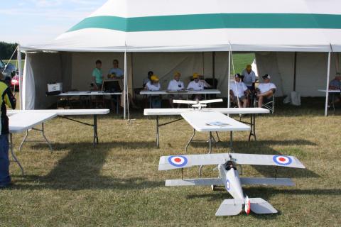 Static judges at a distance of 15 feet checking documentation against the model. (2022)
