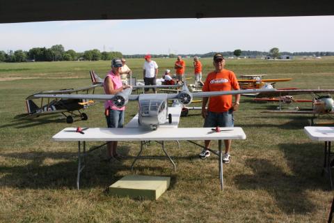 Carol and Al Kretz with Al’s powered Troop Transport from World War II is ready for static judging. (2022)