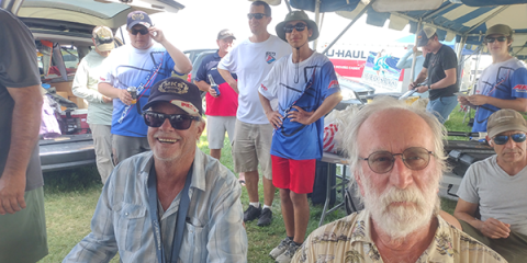 A few of the pilots attending the pilot meeting for the F5J Team Selects.