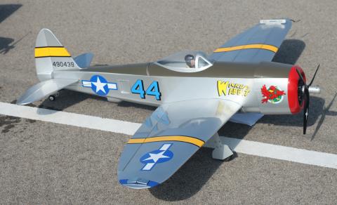 Fun Scale P-47 with retracts entered by Albert Campbell. This model was flown by a proxy pilot Joe Gilbert.