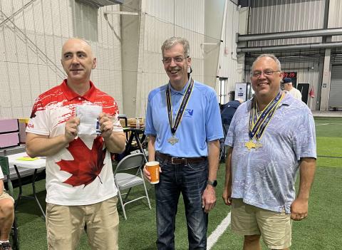 Hand Launched Glider winners (L to R), Dmytro Silin – 3rd, Brian Turnbull - 2nd, Don Slusarczyk – 1st.