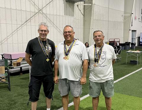 Penny Plane winners (L to R), John Kagan - 1st, Don Slusarczyk - 3rd, Tom Sova - 2nd.