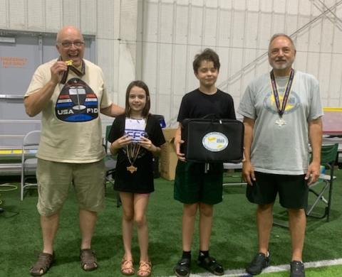 Limited Pennyplane winners (L to R), Chuck Andraka - 1st, Jaden Adraka - 3rd, Miles Polishchuk - 2nd Junior, Rey Mazzocco – 2nd.
