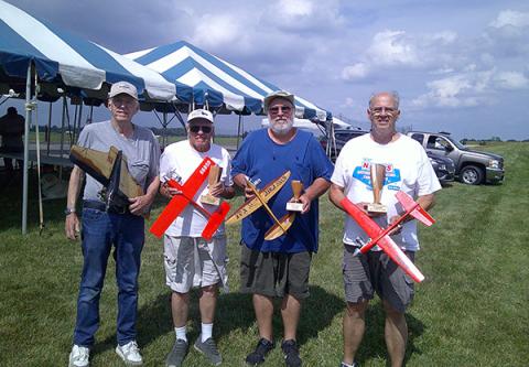 Fox 35 Stunt Speed winners (L to R) Henry Nelson, Dave Rigotti, Bill Hughes, and John Moll.