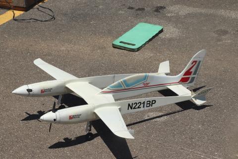 Bob Whitney’s 1/2A Scale entry of the Pond Racer from the Reno Air Races.