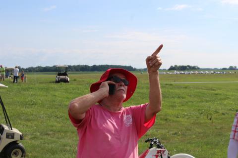 Dan B talking to his model.