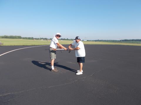 Getting ready for an official flight.