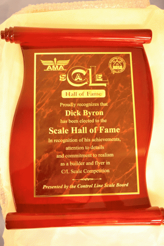 Dick Byron’s CL HOF award.