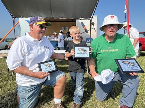 Payload winners (L-R): Mike Fedor 2nd, Paul Finn 3rd, Denny Dock 1st.