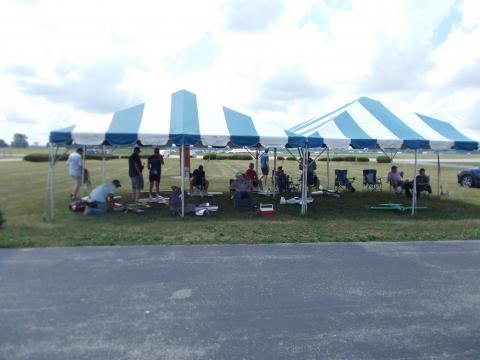This tent was used as a final waxing station before the pilots presented their planes to the judges.