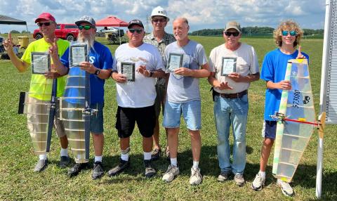 F2D Fast winners Jeff Johnson 1st, Russ Wilcox 2nd, Richard Stubblefield 3rd, David Owen 4th, Dan Kinder 5th. Samuel Londke 1st Jr.