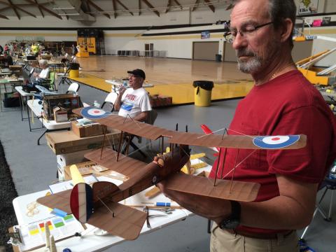 A man and his model.