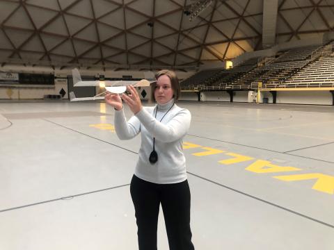 Jess Wignall sets up for Limited Pennyplane launch. 