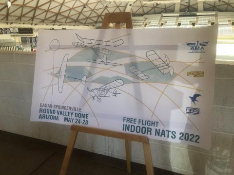 A sign welcomes competitors to the Indoor Nats.